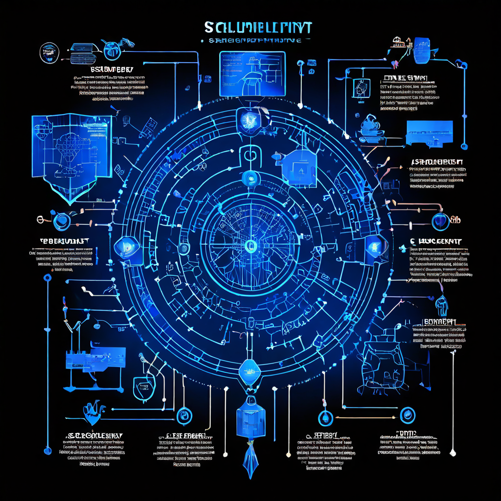 시스템 보안 강화를 위해 표준화된 보안 취약점 분석 프로세스를 순서도로 나타낸 이미지로, 위협 식별, 평가, 개선, 검증의 순환적 단계를 체계적으로 보여줍니다.