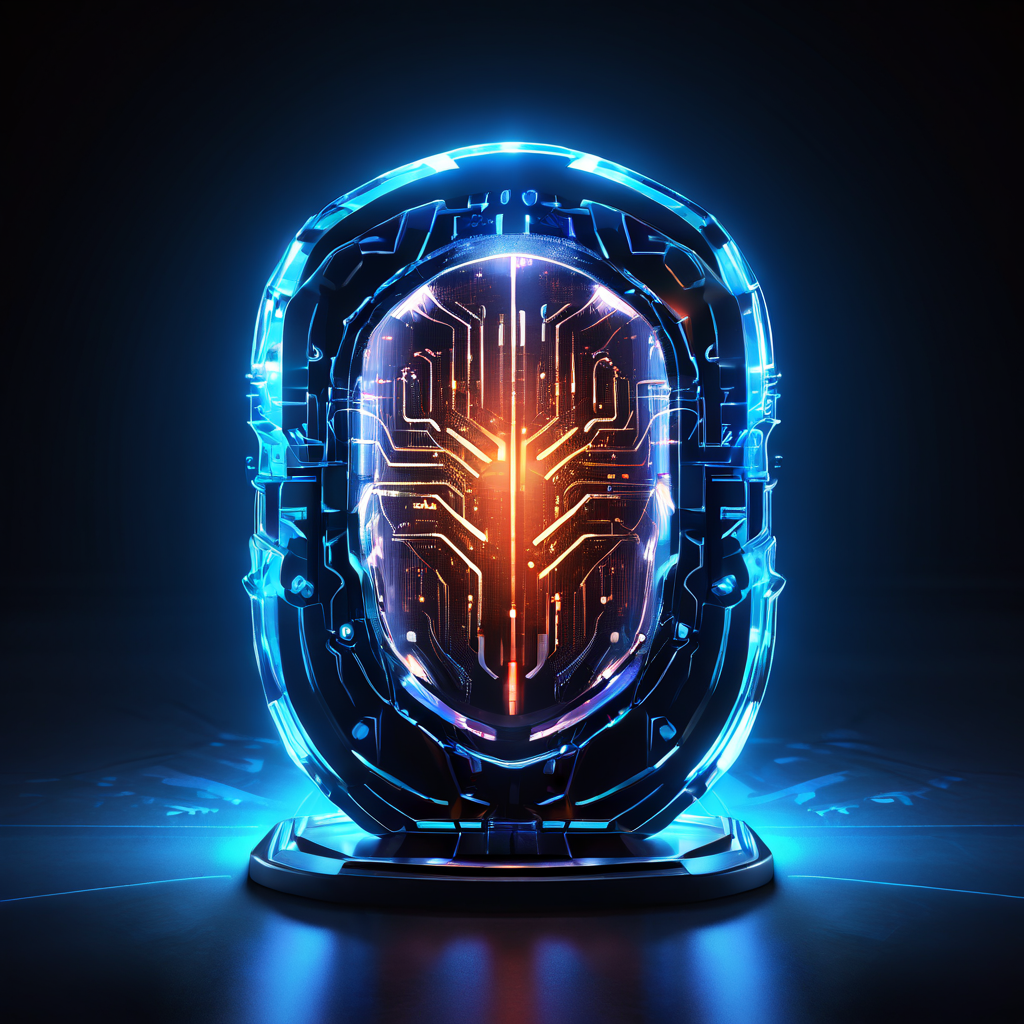 행동 생체 인식 데이터가 보안 쉴드를 생성하며 차세대 인증 기술의 등장을 상징하는 이미지.