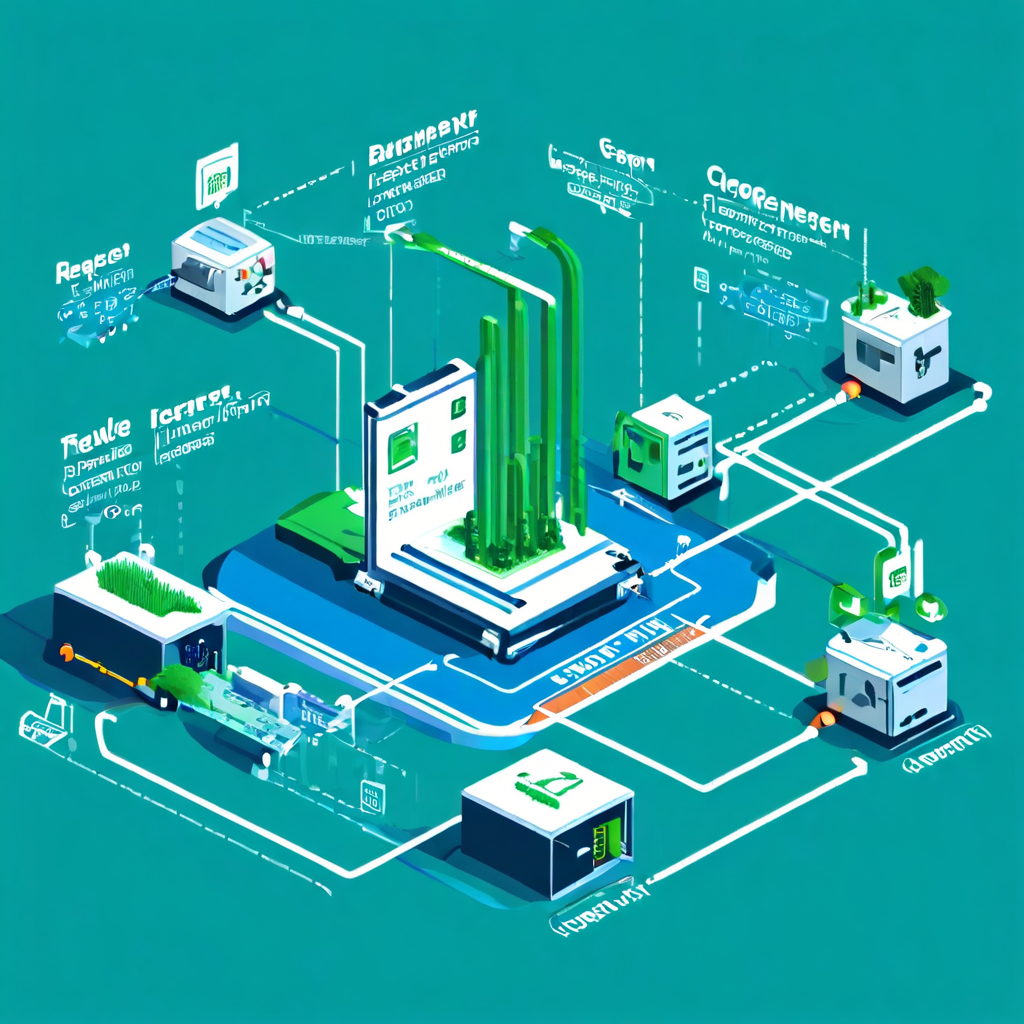 라우터가 블루와 그린 환경 간 트래픽을 전환하는 블루-그린 배포 전략을 설명하는 다이어그램