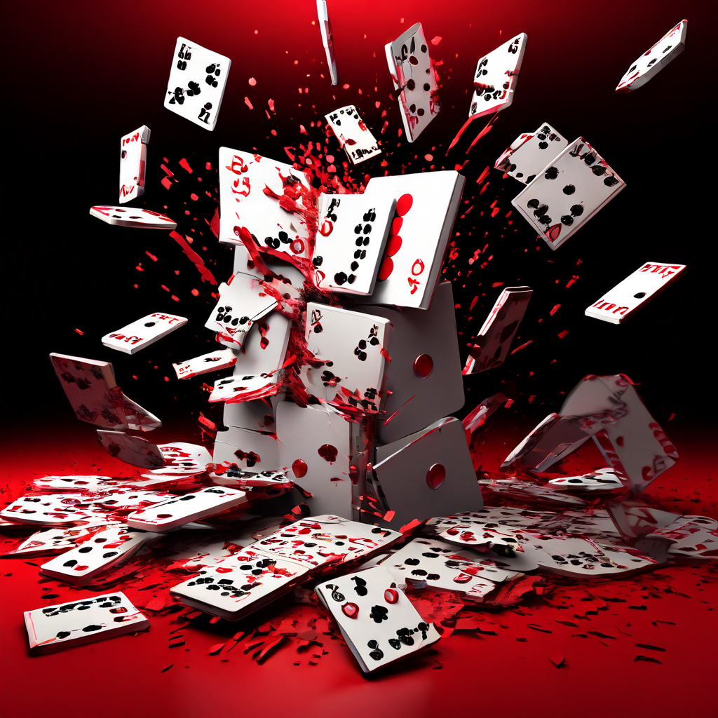 수동 관리의 실수로 만료된 보안 인증서 하나가 연쇄적인 서버 다운을 유발하며 전체 시스템이 도미노처럼 무너지는 재앙을 보여주는 이미지.