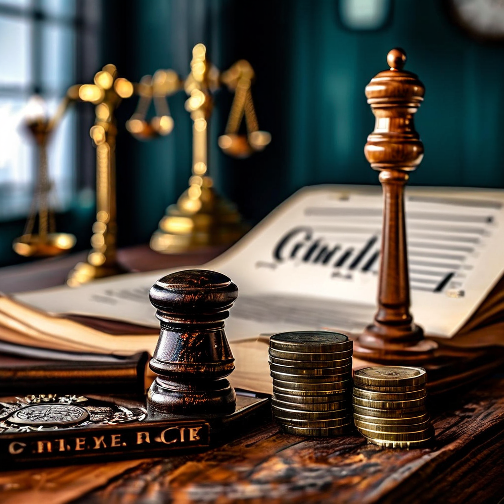 엄격한 정책과 규제를 상징하는 거대한 판사봉 아래에서 GGR 매출 그래프가 극심한 급등락을 보이는 모습을 통해 재정적 타격을 설명하는 이미지.