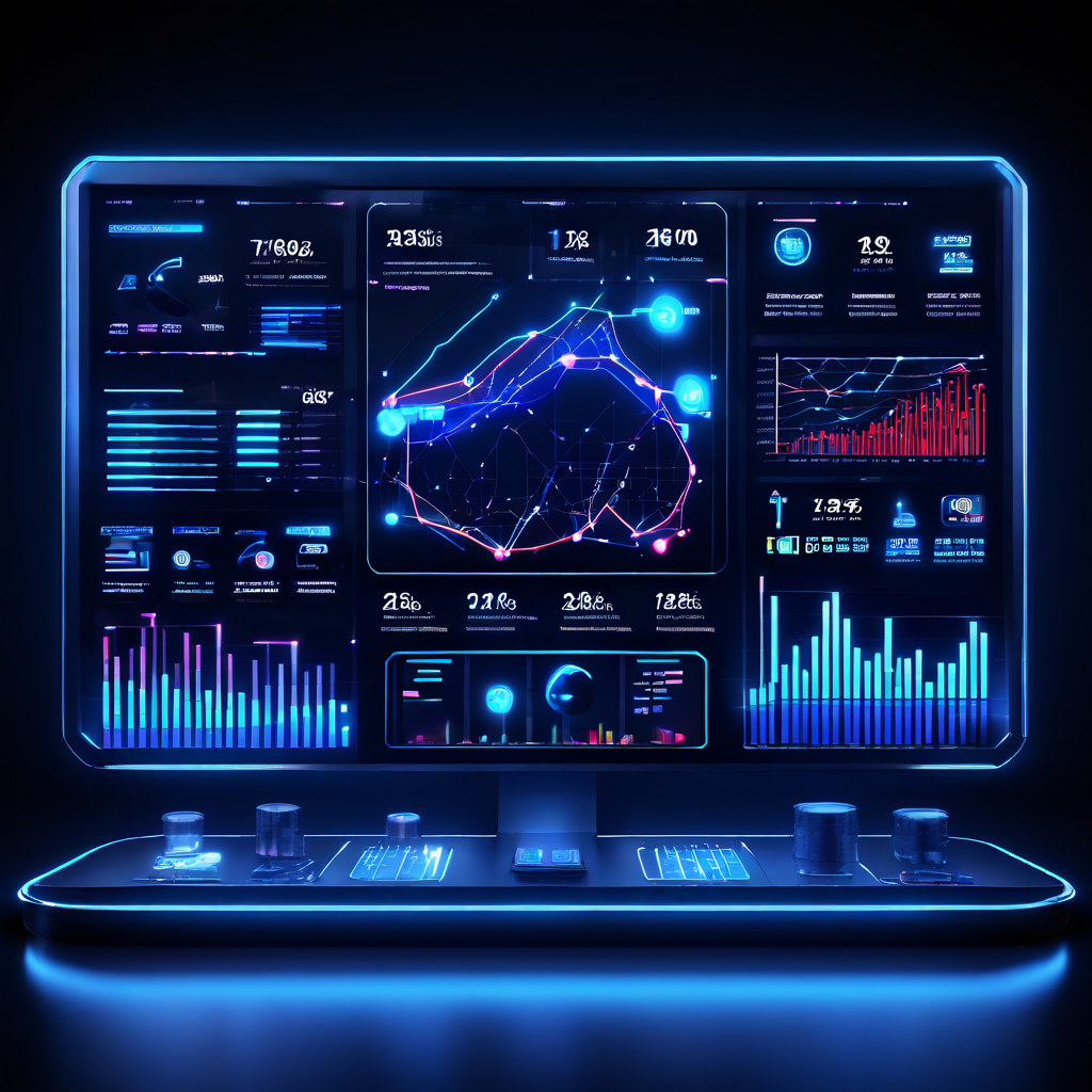 복잡한 퍼널 구조로 수집된 데이터가 디지털 대시보드에서 핵심 지표와 비교 차트로 시각화되어 심층 분석되는 과정을 보여주는 이미지
