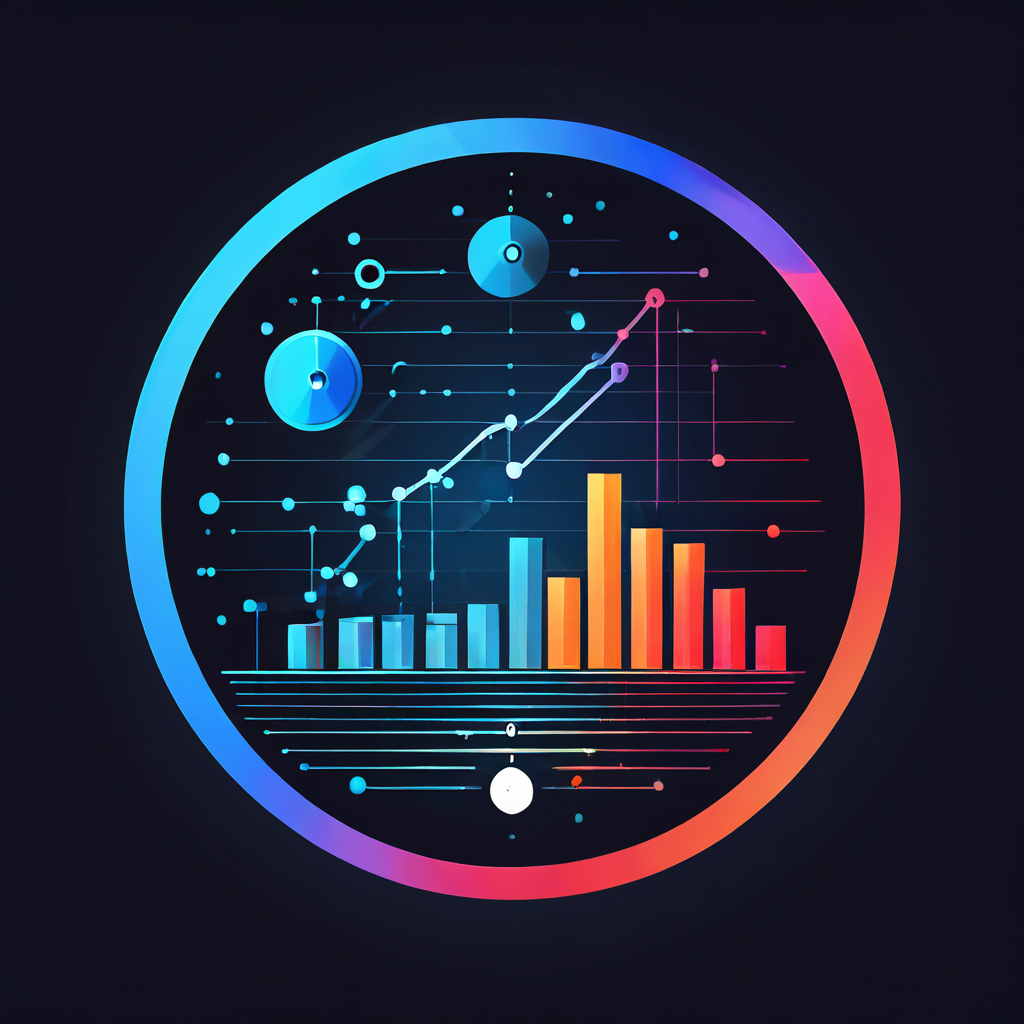 실시간 라이브 스트리밍의 성과를 분석하는 데이터 차트와 저작권 침해라는 법적 위험 사이에서, 콘텐츠를 안전하게 운영하기 위한 전략적 균형의 중요성을 보여주는 이미지.