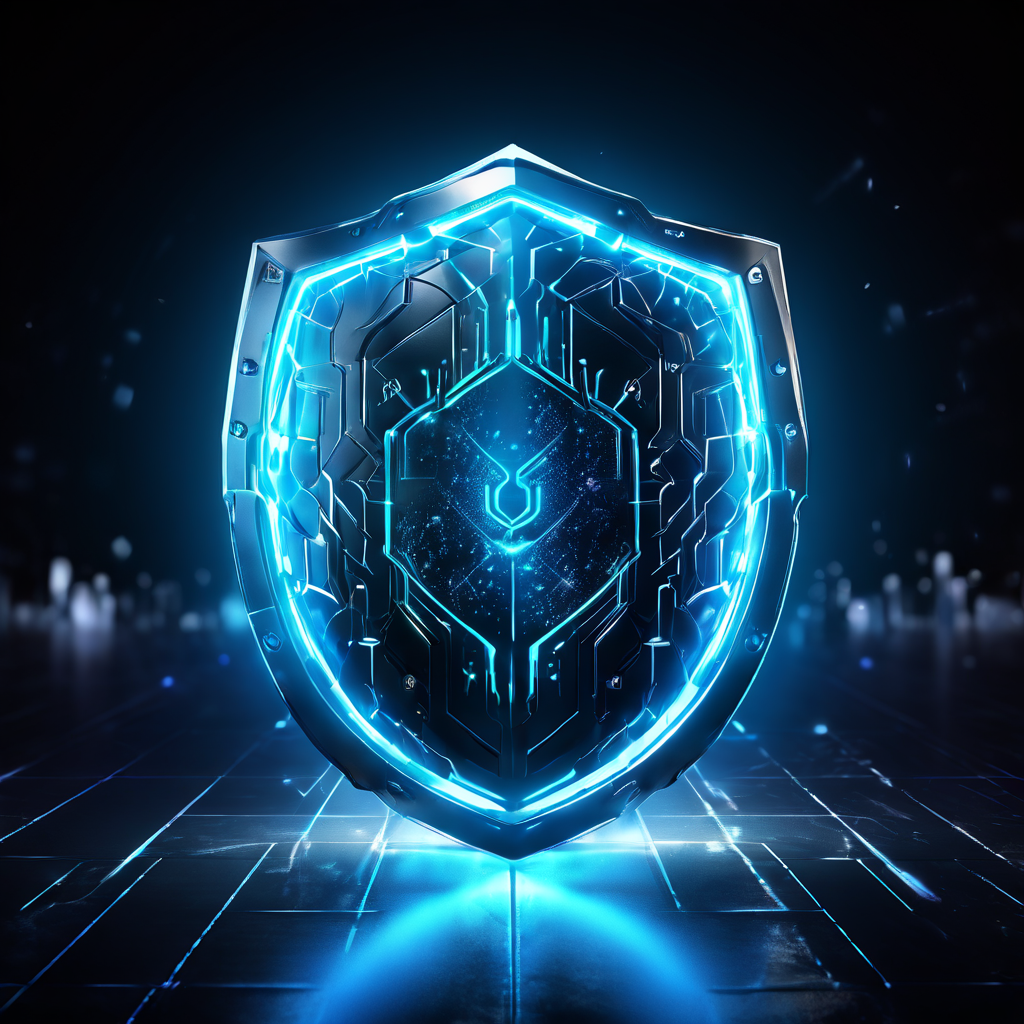 사이버 위협으로부터 데이터를 보호하는 첨단 보안 게이트웨이가 인증된 안전한 연결만 식별하여 통과시키는 과정을 보여주는 이미지.