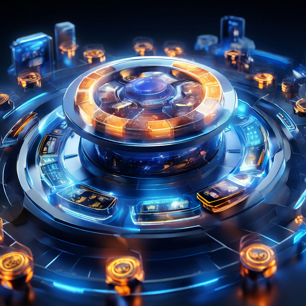 Futuristic digital interface showing layered data paths and secure return flow for casino table variety analysis.