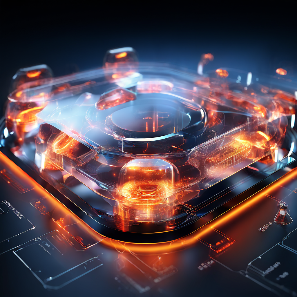 Futuristic digital platform interface with layered glowing data paths and secure service flow, representing return visit pattern...