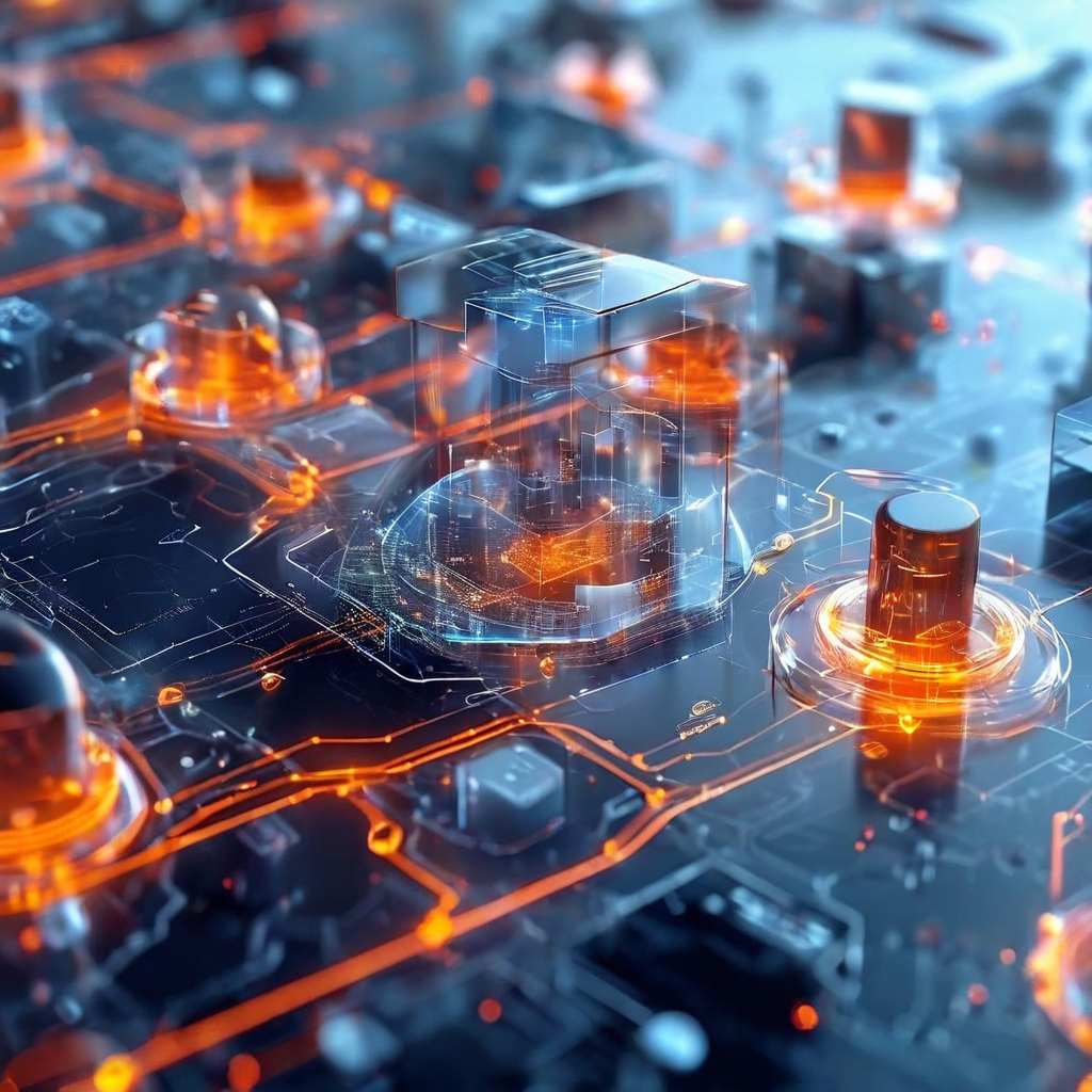 Digital interface showing layered data flow and glowing path indicators representing shifting market attention on a secure online...