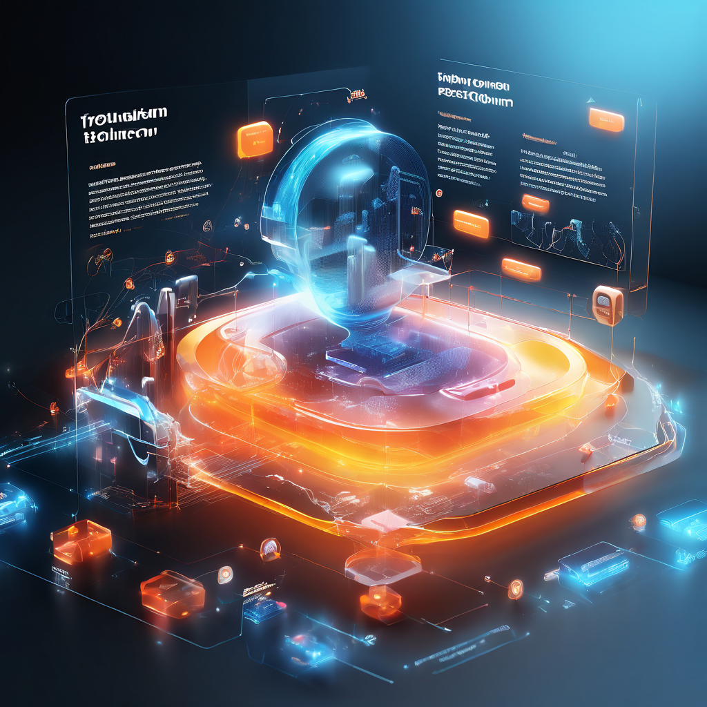 Futuristic digital user verification flow interface with glowing data paths and secure online service layers.